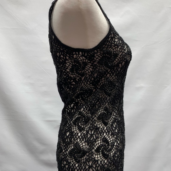 Dolce and Gabbana Size 40 black crochet beaded top - Picture 6 of 13
